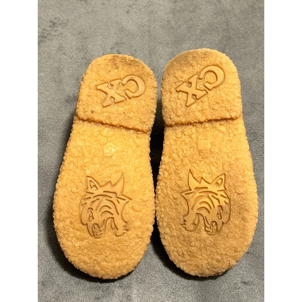 Happy Bee Toddler Shoes Brown Smiley Face Faux Leather Loafers Moe-4 Size 5